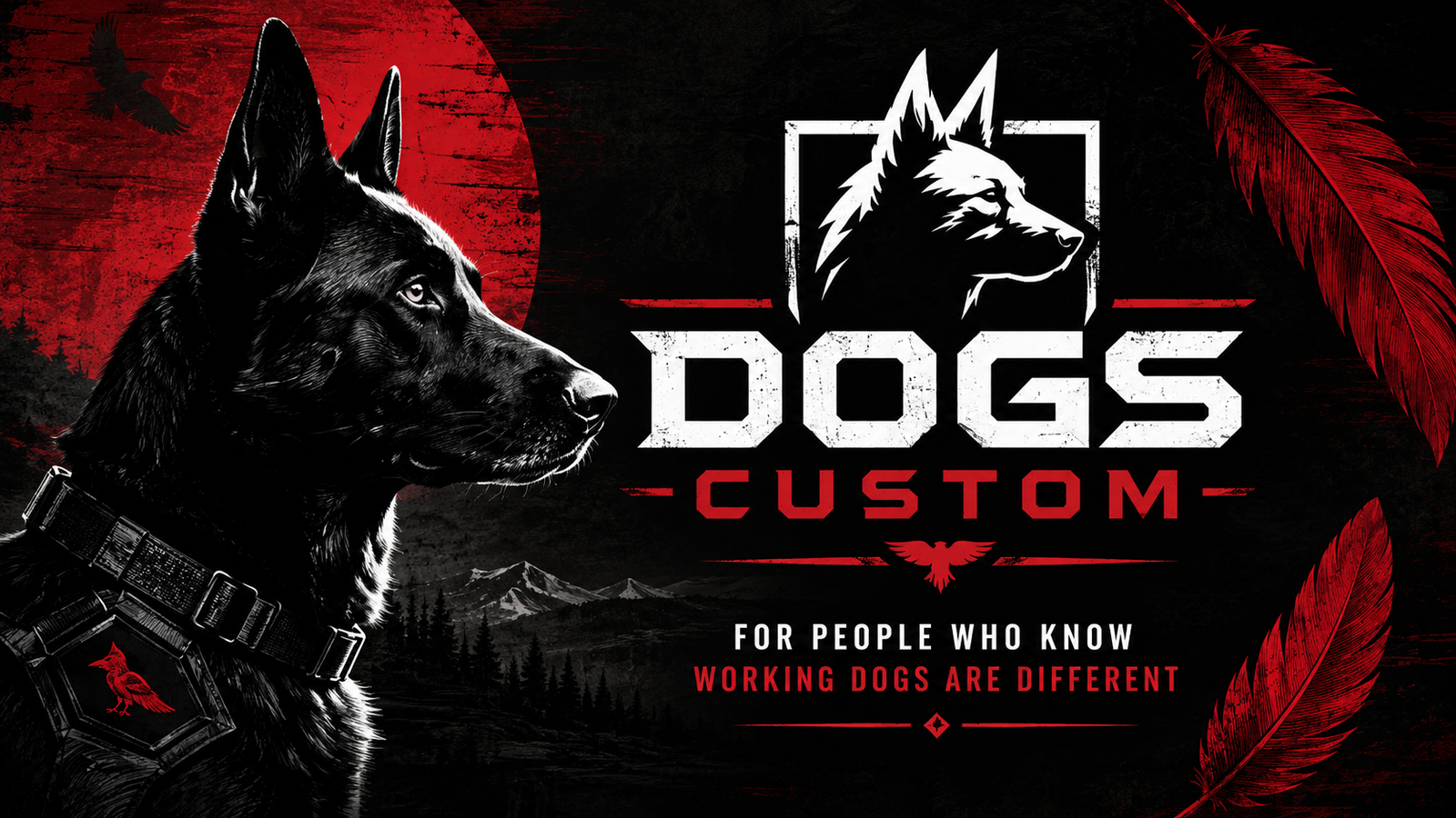 Original Dogs Custom Red Raven Brands store spotlight artwork